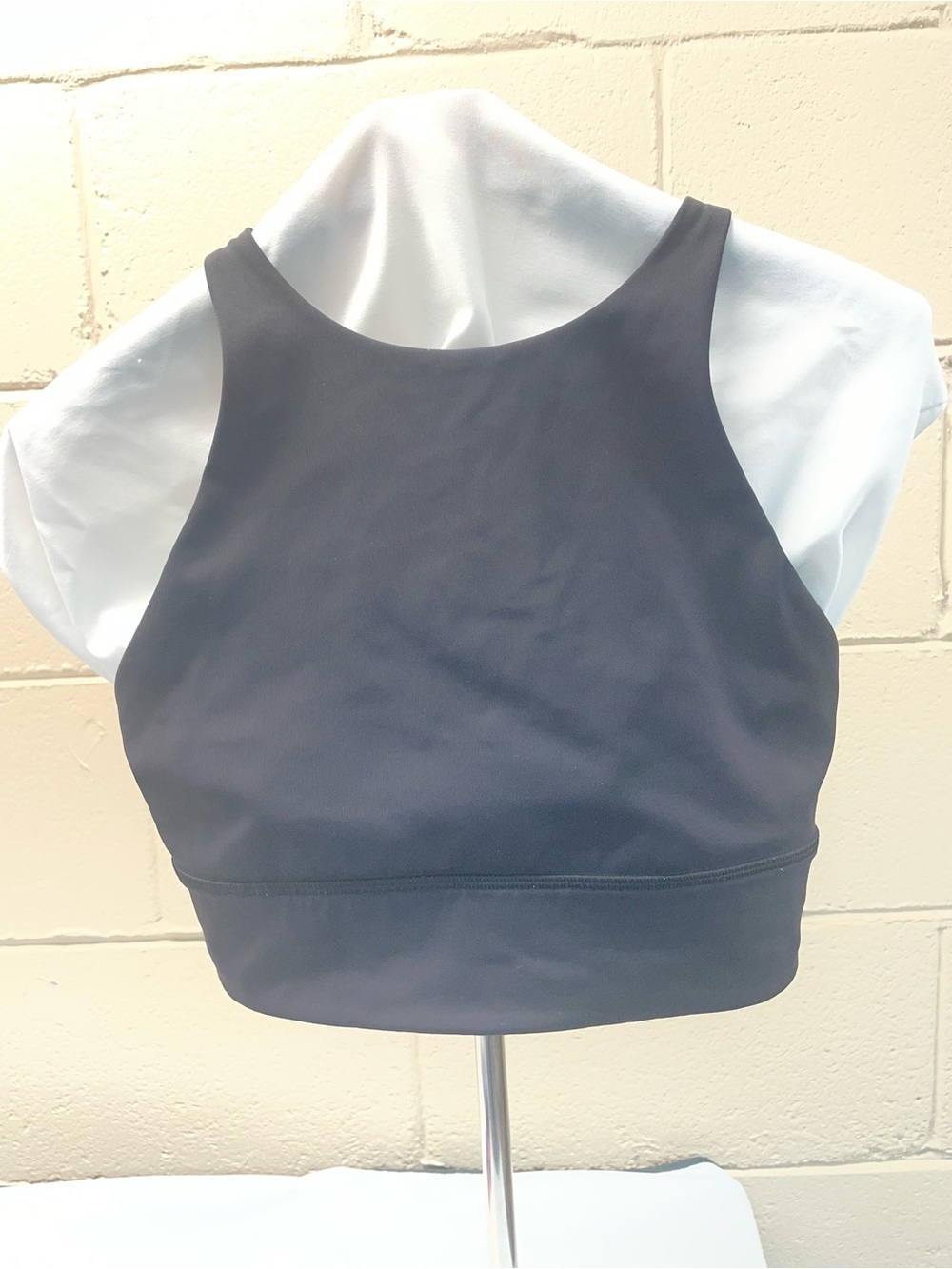 lululemon athletica Black High-Neck Crop Bodysuit
